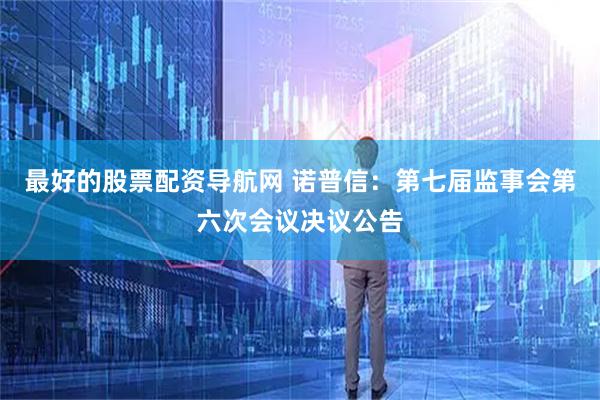 最好的股票配资导航网 诺普信：第七届监事会第六次会议决议公告